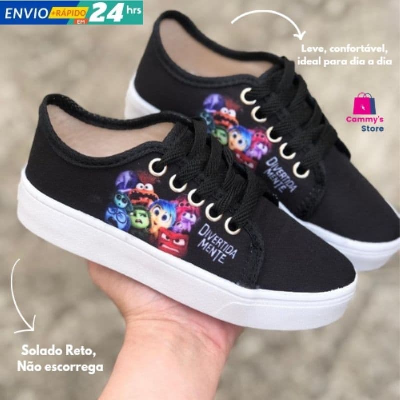 Tênis Infantil Personagens desenho confortável reto confortável e leve