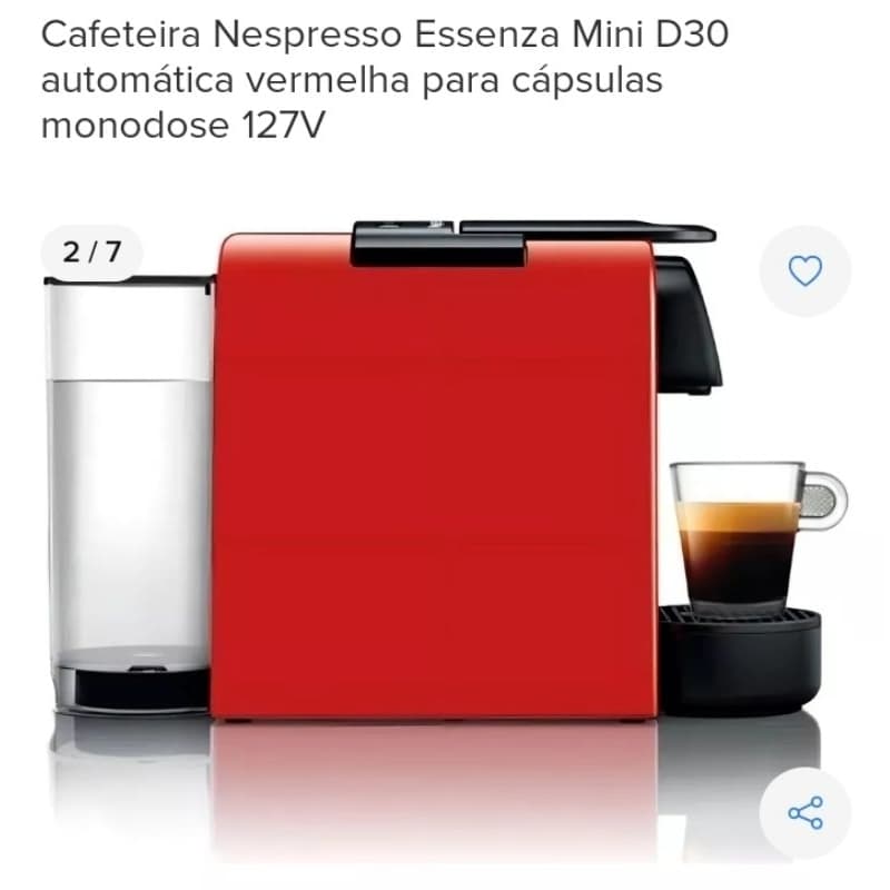 Cafeteira Expresso Nespresso Essenza Mini D30 vermellha
