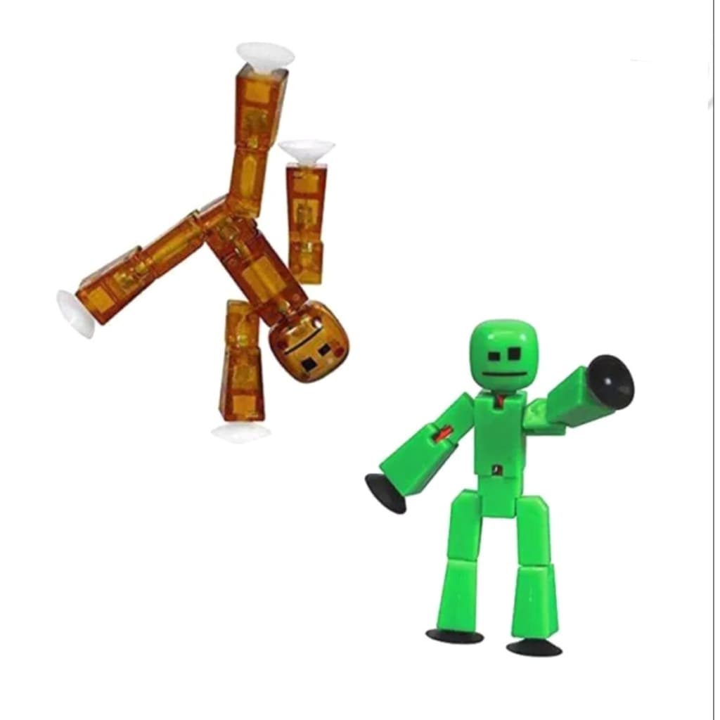 Mini Boneco Articulado Stikbot Robô com Ventosa 1pç
