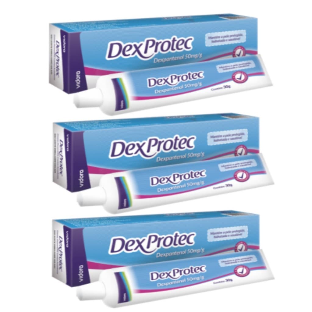 Kit 3 Pomada Dexprotec - Dexpantenol 50mg
