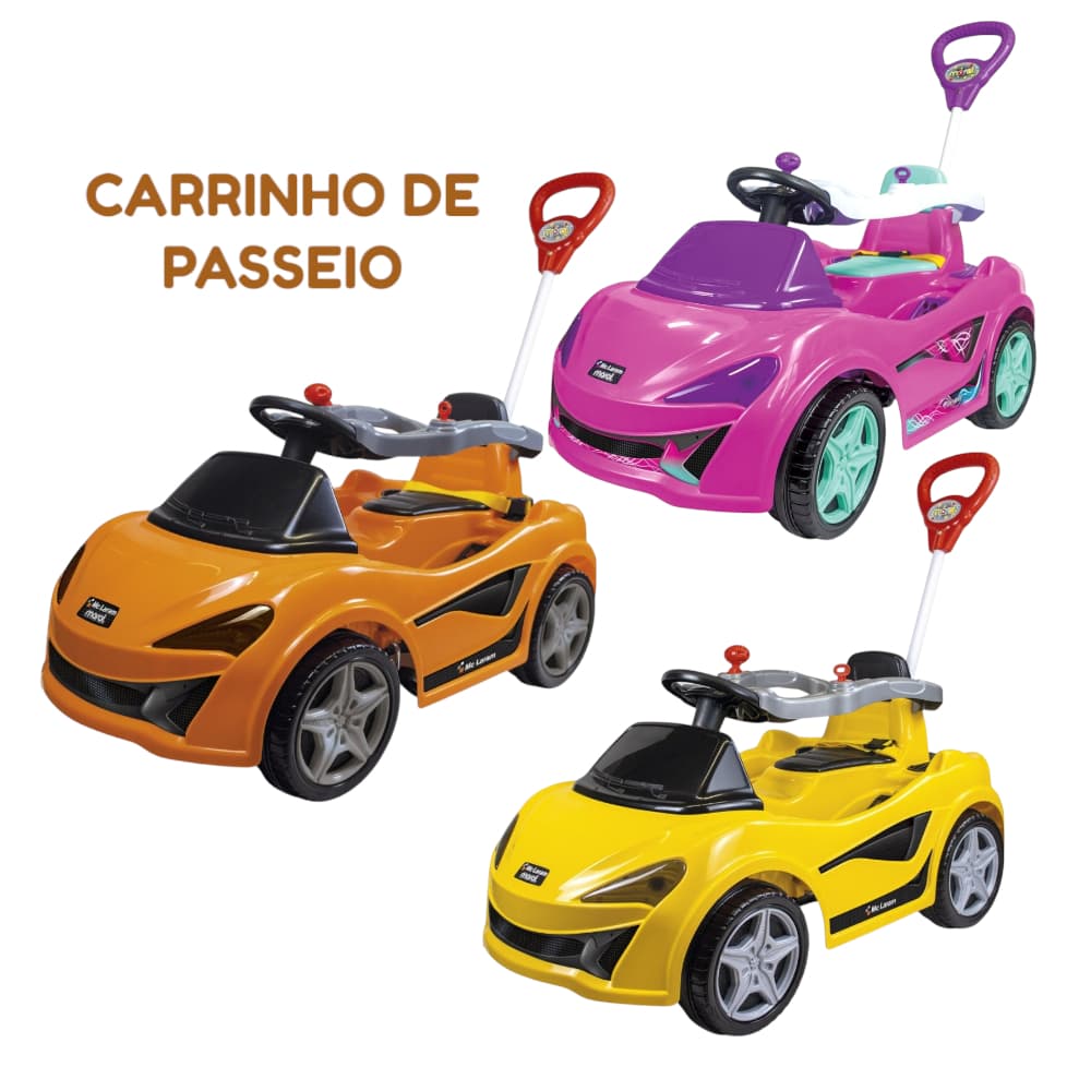 Carrinho De Passeio Infantil McLarem Menino Menina Carrinho de Empurrar Anel de proteção Haste para guiar Apoio de pé