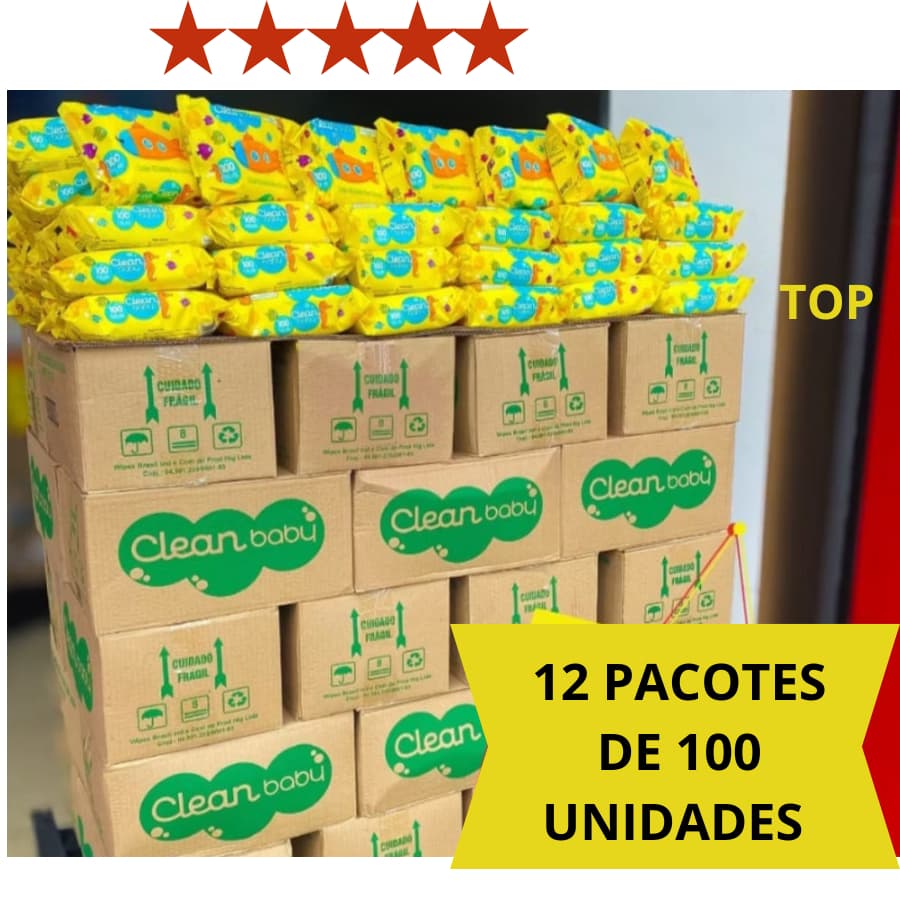 Caixa Kit Com 1200 Lenços/Toalhas Umedecida Kit Higiene Bebe Promoção