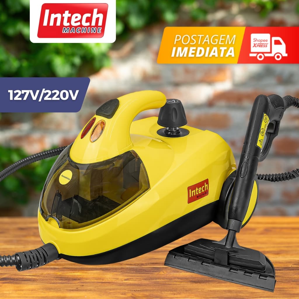 Limpadora a vapor Higienizador Vaporizador 1500W com acessórios - 220v Vapor Clean - Intech Machine