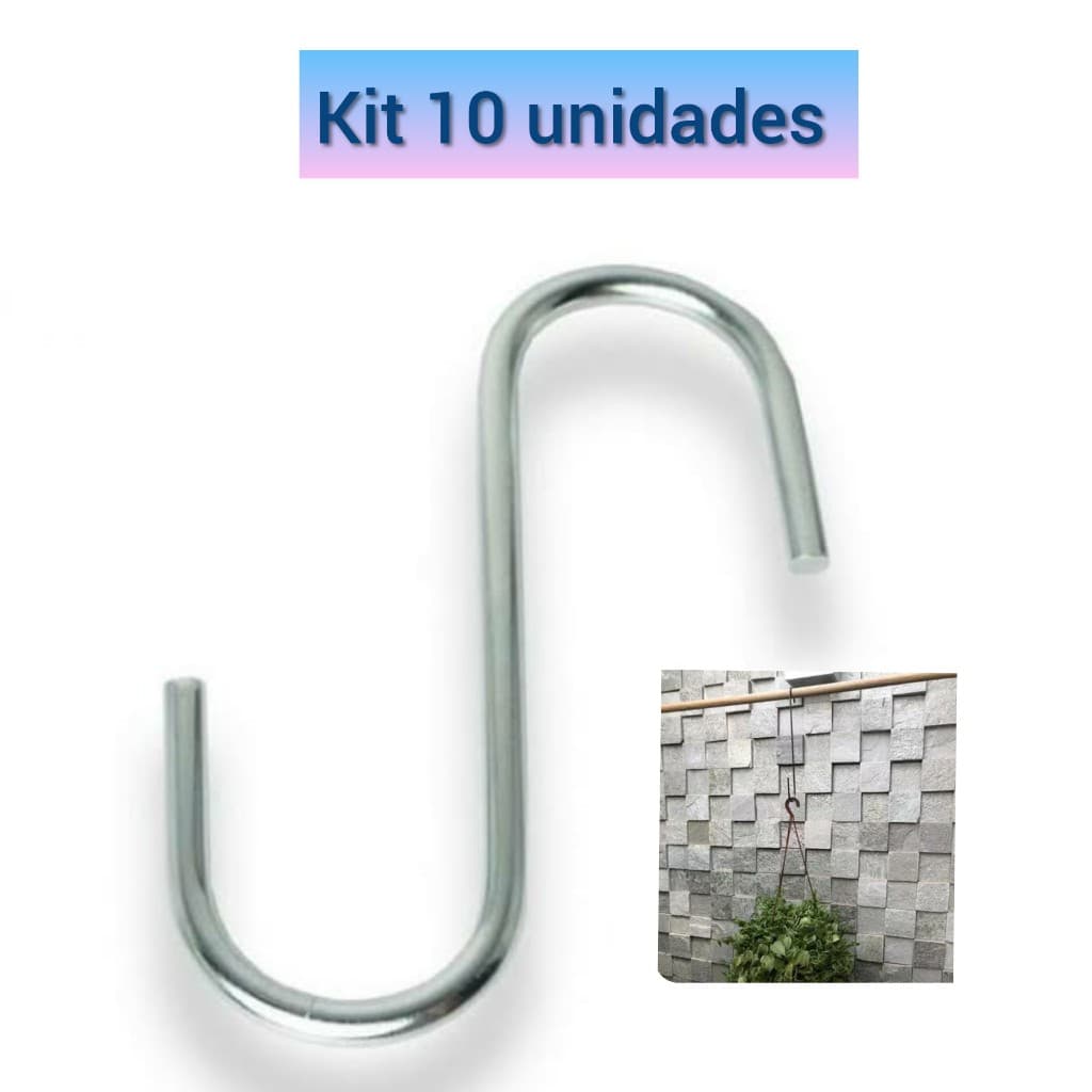 10 Gancho S para vaso de Plantas, cabides, cozinha, multiuso