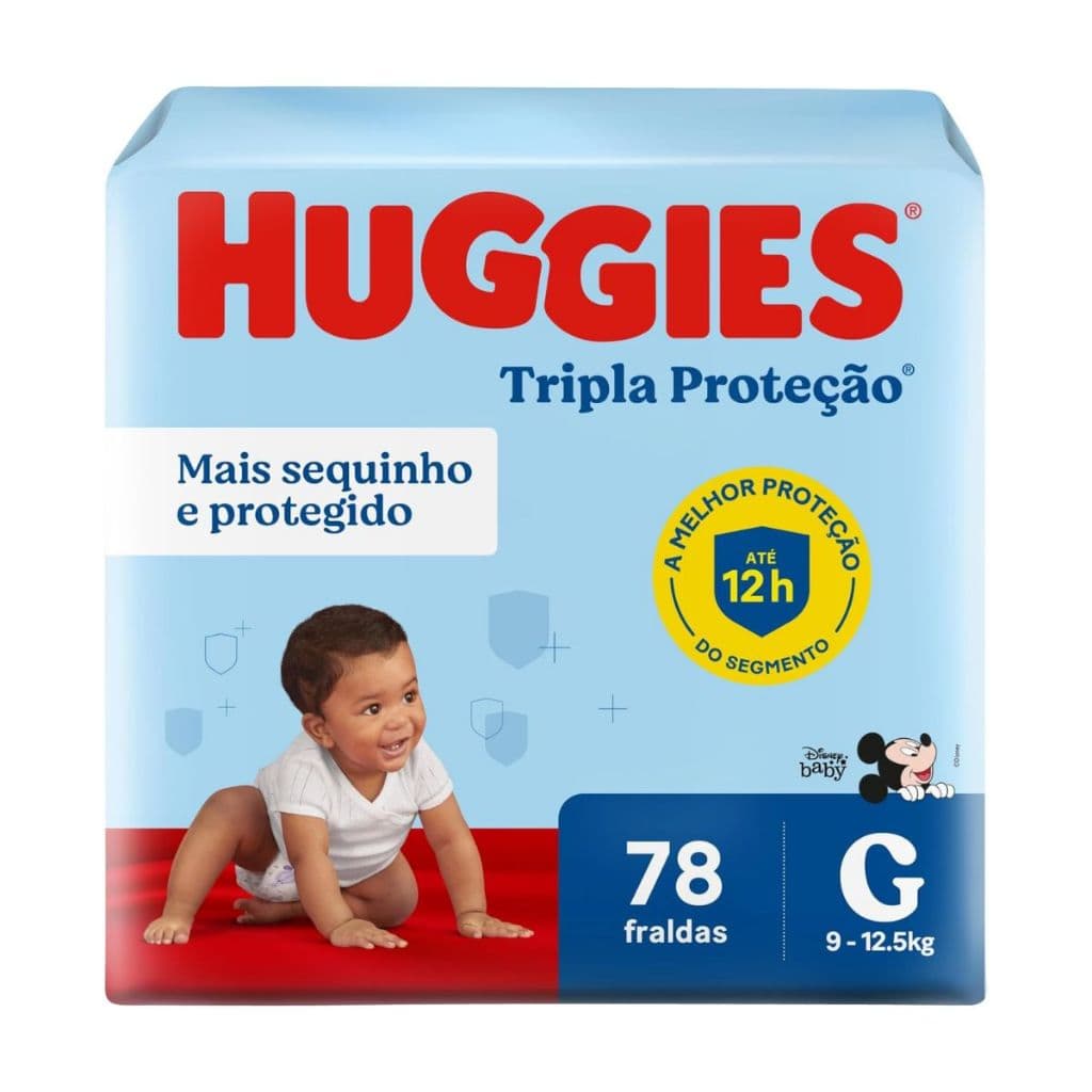 Fralda Infantil Huggies Tripla Proteção G Com 78 Unidades