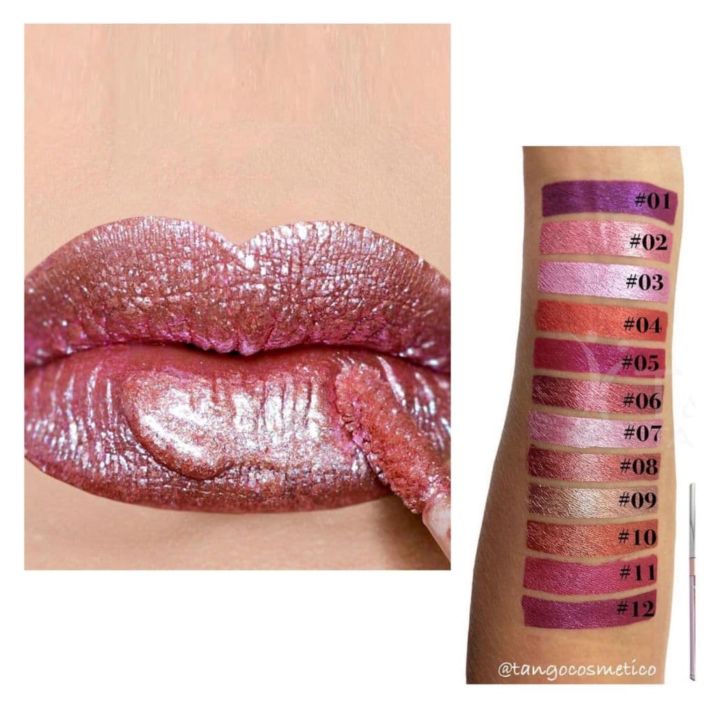 Batom Líquido Metálico Feminino Gloss Matte Mate Metallic Lip maquiagem