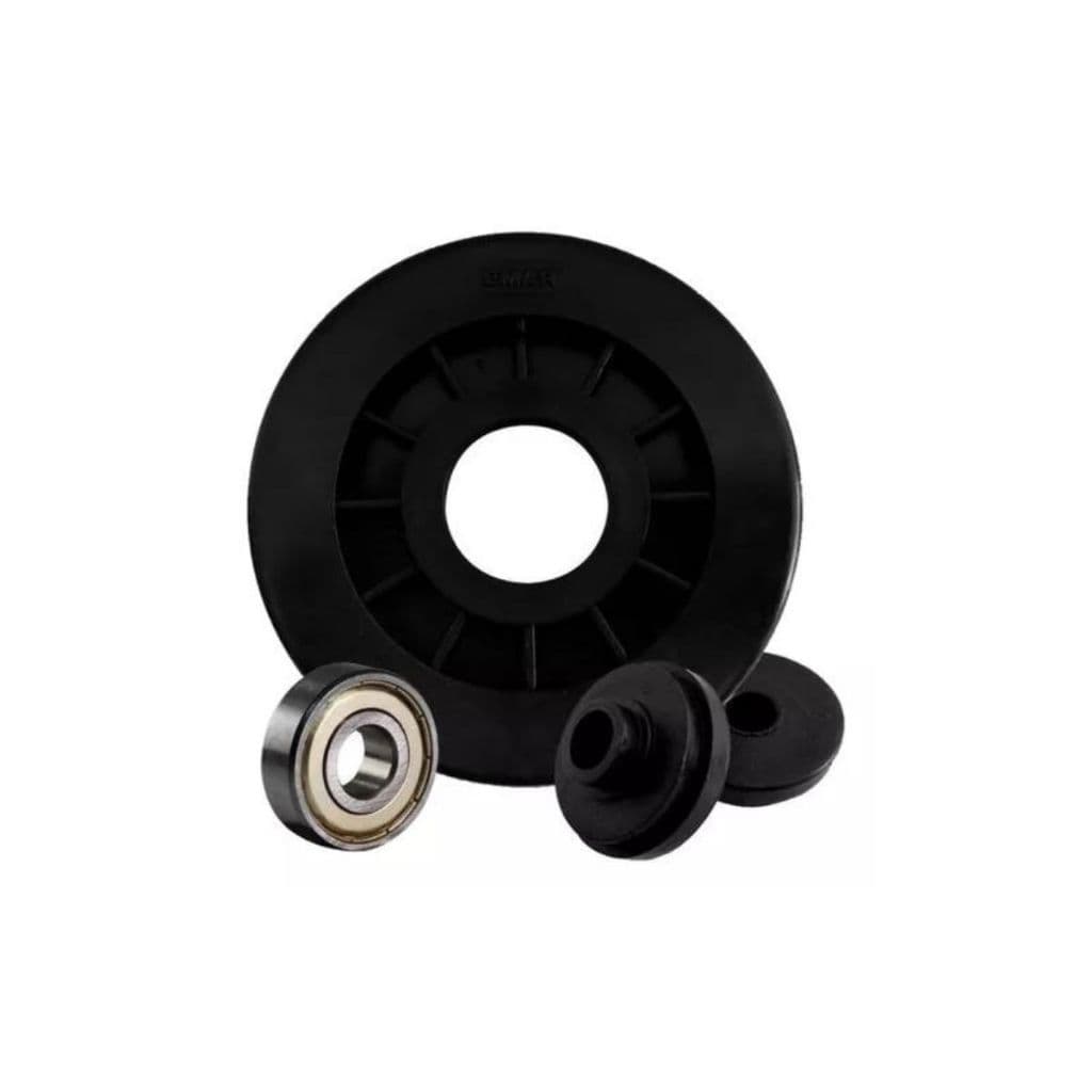 Kit  8 Roldanas Com Rolamento e Buchas 10cm 100mm Para Aparelhos Academia Estação Musculação Treino
