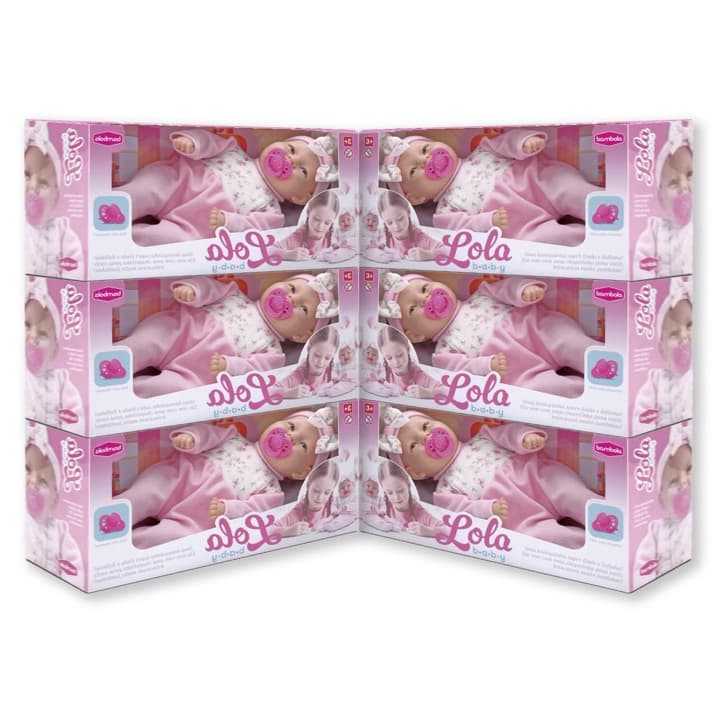 Kit 6 Bonecas Lola Baby Bambola Com Chupeta – Rosa Menina
