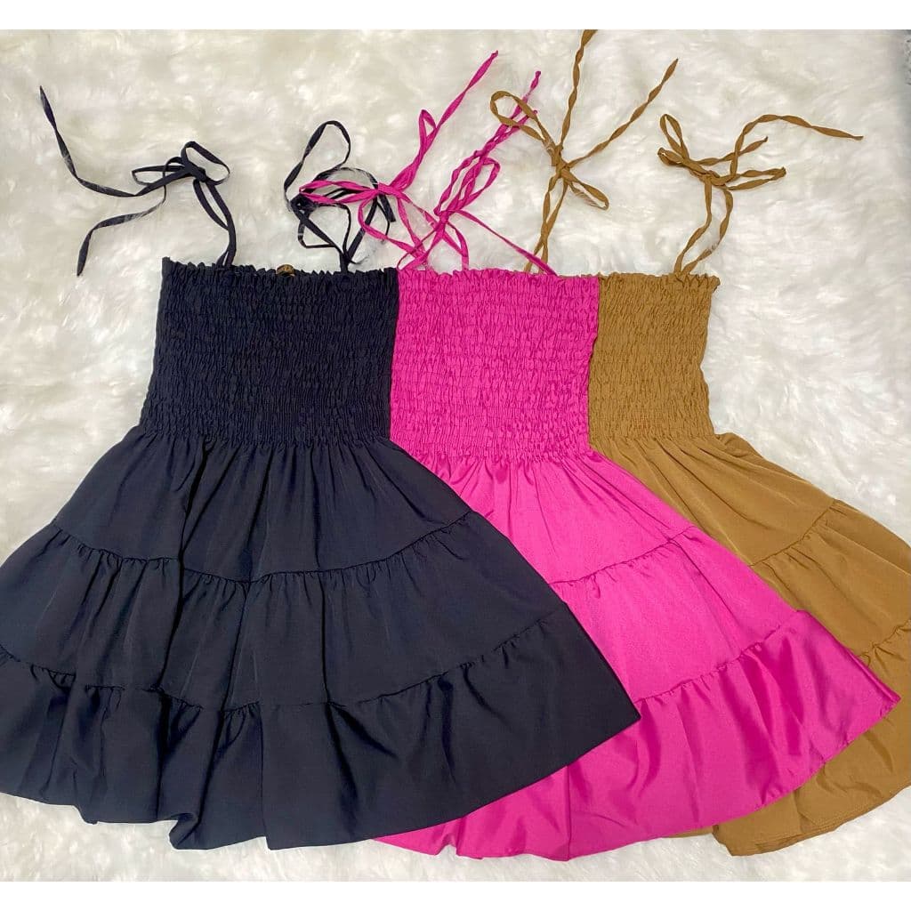 Vestidode Lastex Feminino Curto Rodado Três Maria Feminino Moda Romântica