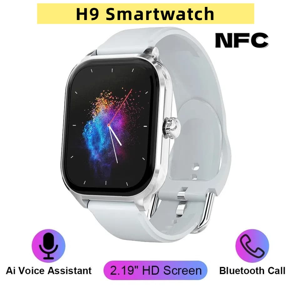 Smartwatch H9 Max 2.01" - Carga Sem Fio + Notificações Relógio Inteligente