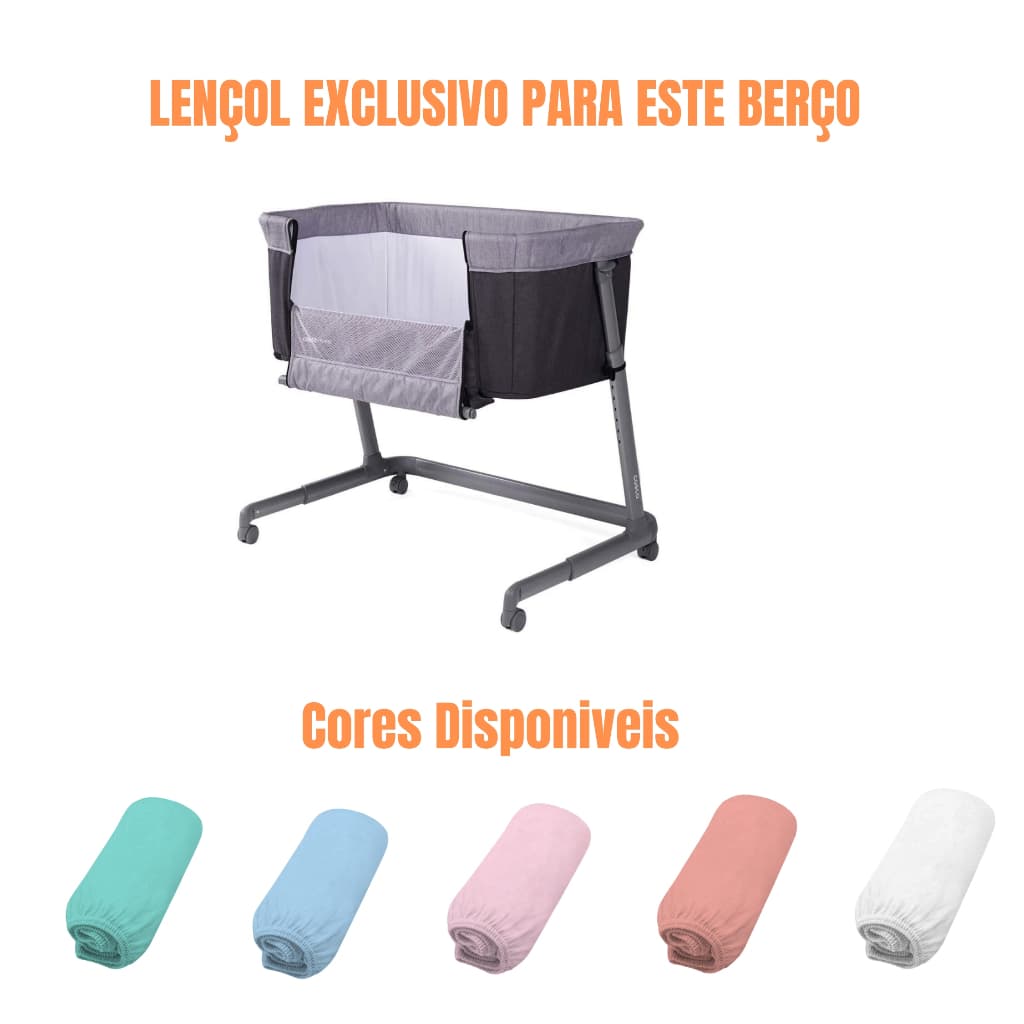 3 LENÇOL PARA BERÇO PORTATIL SIDE BY SIDE SAFETY OU COSCO PLUGGY 100% Algodão
