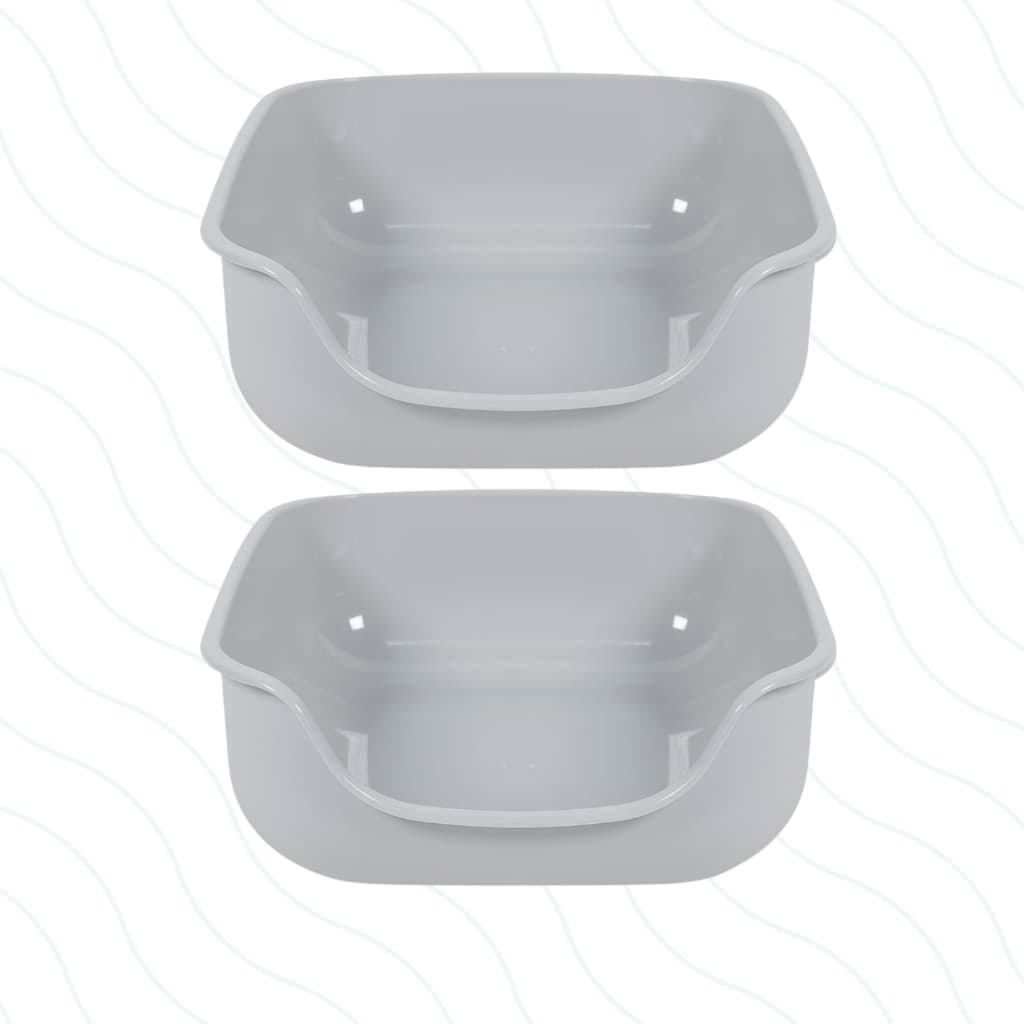 Kit Pet Games Com 2 Caixona De Areia Para Gato Bandeja Higiênica Caixa Sanitária Premium