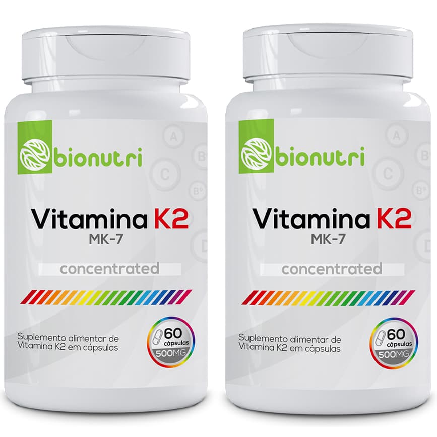 Kit x2 Suplemento Vitamina K2 Mk7 (60 Cápsulas) - Bionutri