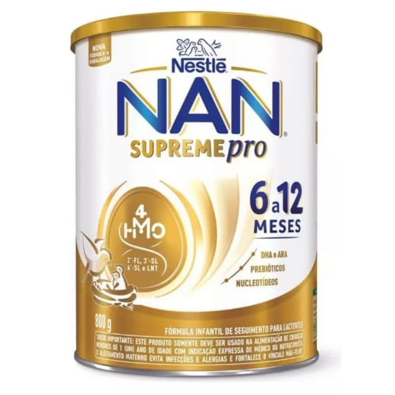 Nestlé Nan Supreme 2 HMO Fórmula Infantil Em Pó 800g 6 A 12meses