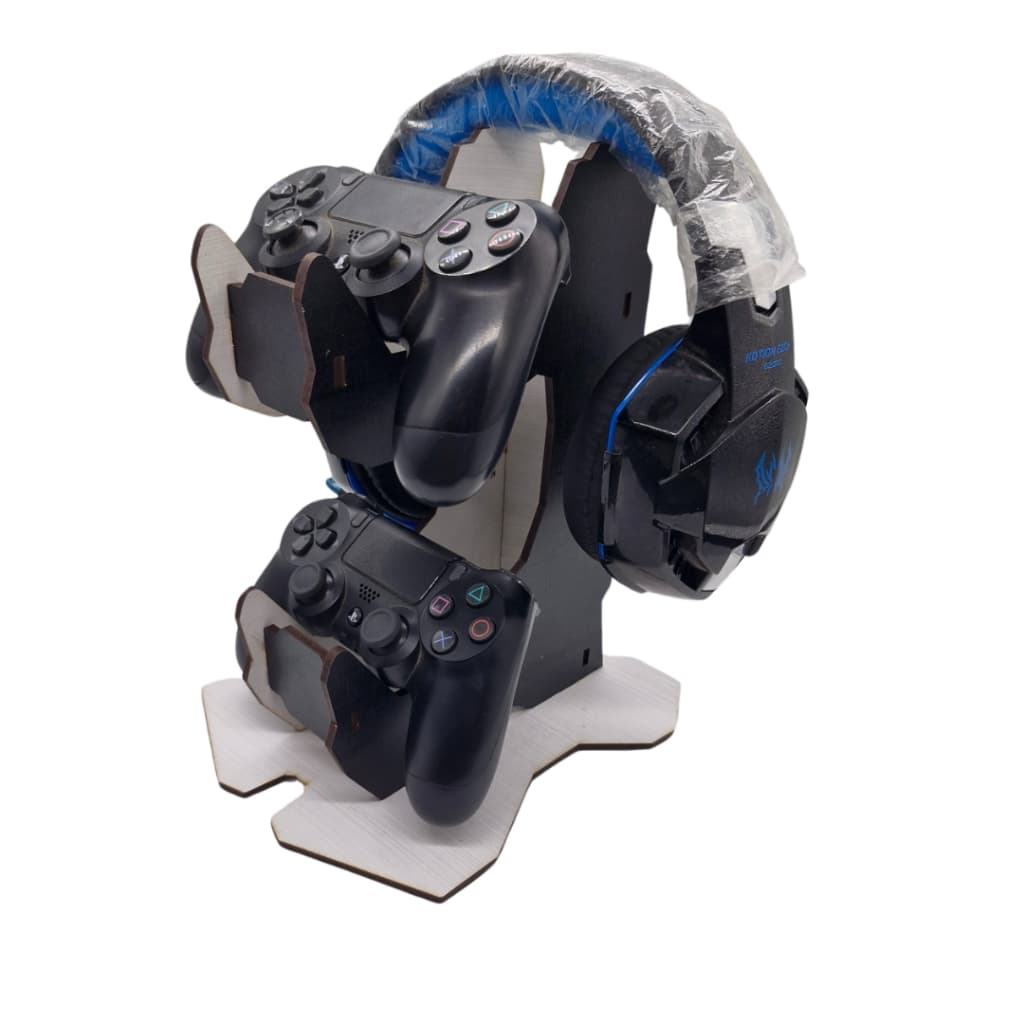 Suporte de Controle e fone para Vídeogame Xbox xbox one e PS4 PS5 Madeira de Alta Qualidade