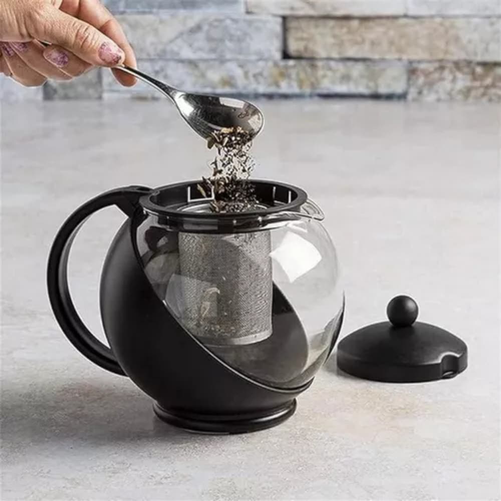 Jarra Chaleira Cafeteira Bule de Vidro com Infusor para Chá Italiana Expresso Máquina de Cafe