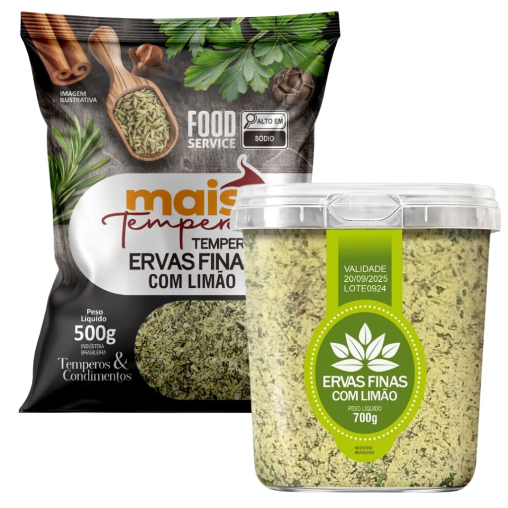 ERVAS FINAS 500g, 1kg Ou 700g Com Pote - MAIS TEMPEROS Mais Temperos Oficial Marca Oficial Mais Tempero
