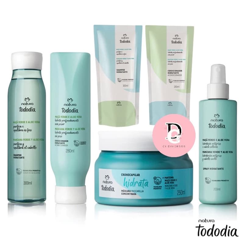 Shampoo + Condicionador ou + Creme de Pentear Hidratante-Cabelos Tododia Natura
