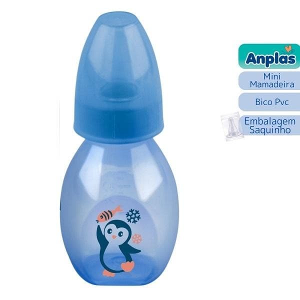 Mamadeira Mini Chuquinha Petita Bico Pvc Azul 60mL 3042AZ