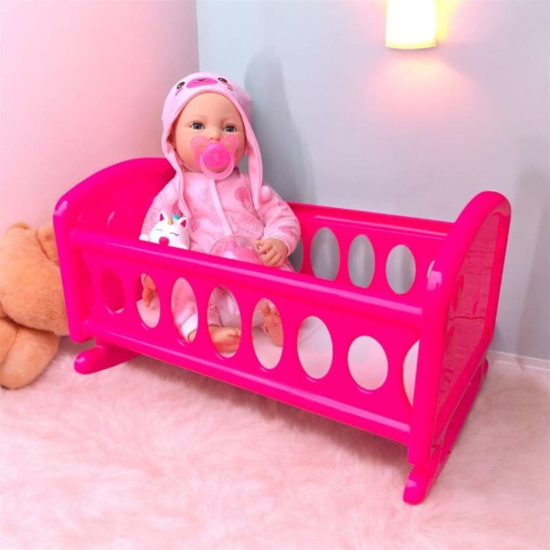 Kit Bercinho Com Boneca Newborn De Pijama Chupeta Mamadeira Mágica e Chaveirinho Unicórnio