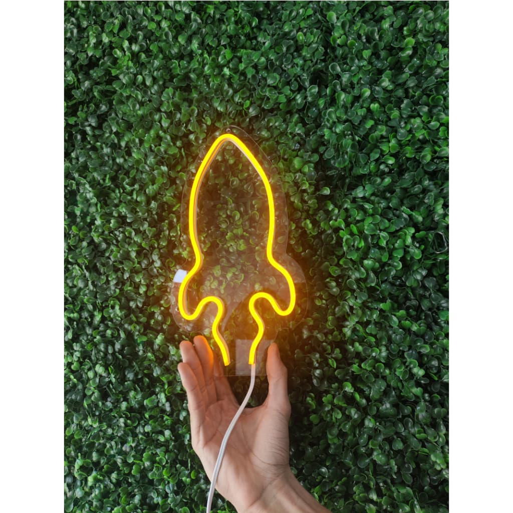 Luminária Parede Foguete Neon Led Decoração Luz 110v-220v led