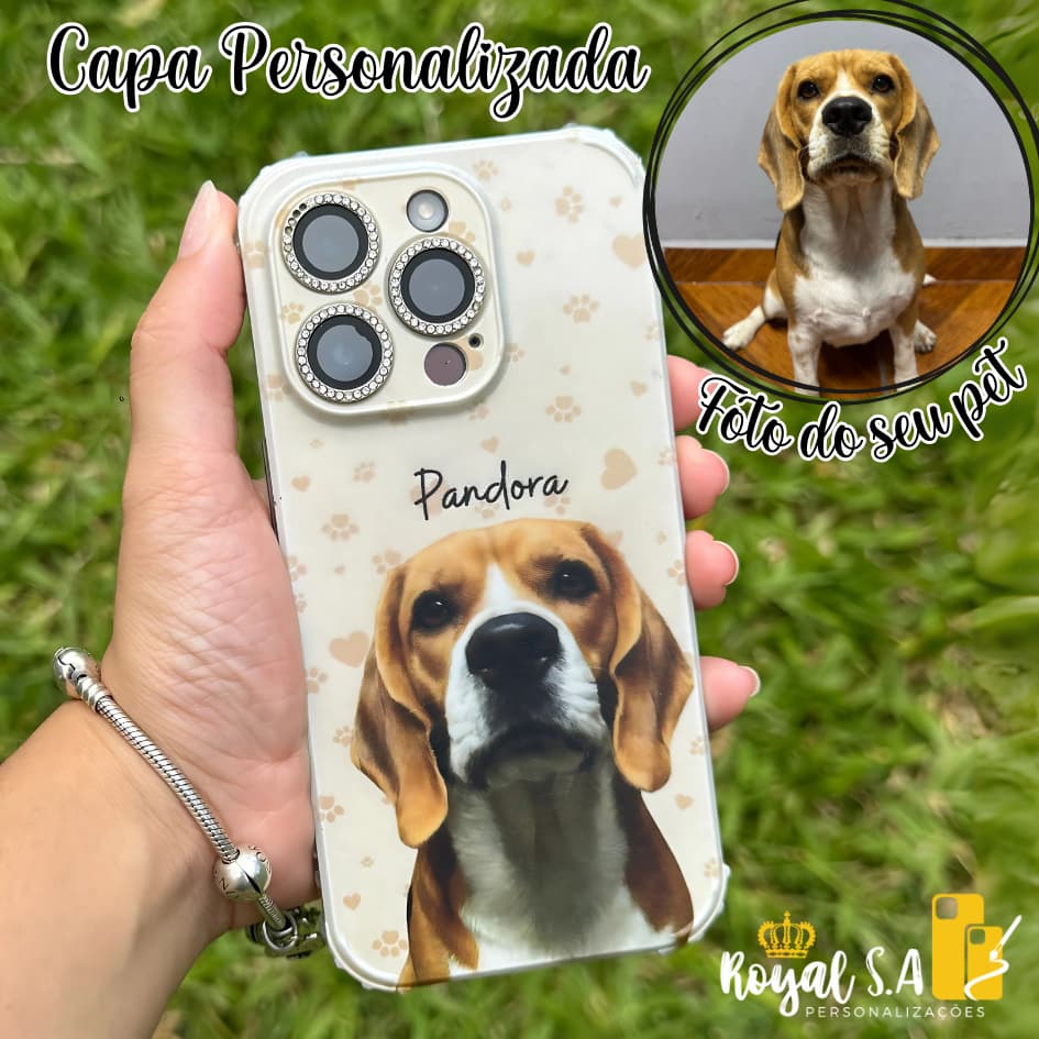 Capinha Capa Celular personalizada FOTO DO SEU PET para Samsung/ Iphone/ Motorola/ Xiaomi/ Realme
