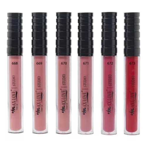 Batom Líquido Matte nude Max Love Diversas Cores 4ml