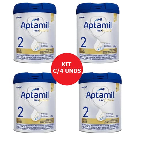 KIT C/4 FORMULA INFANTIL APTAMIL PROFUTURA 2 800G