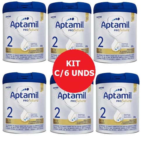 KIT 6 FORMULA INFANTIL APTAMIL PROFUTURA 2 800G