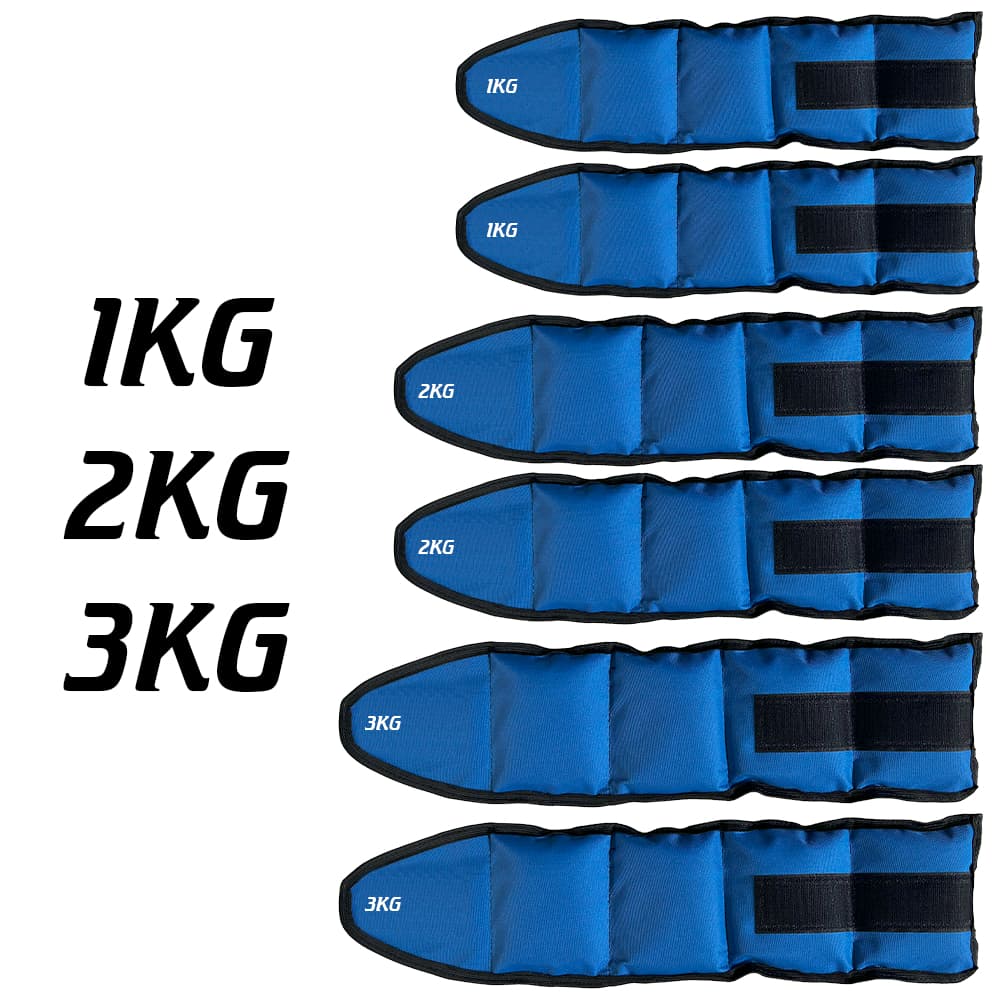 Kit 3 Peso Para Perna de 1kg ao 3kg Para Treino Bumbum Fitness Funcional Tornozeleira  Academia