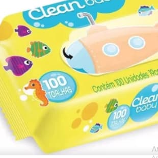 LENÇO UMEDECIDO CLEAN BABY PROMOÇÃO ( 100 +20 UNIDADE DE  LENÇOS, 19CM X13CM POR PACOTE)  ENVIO IMEDIATO