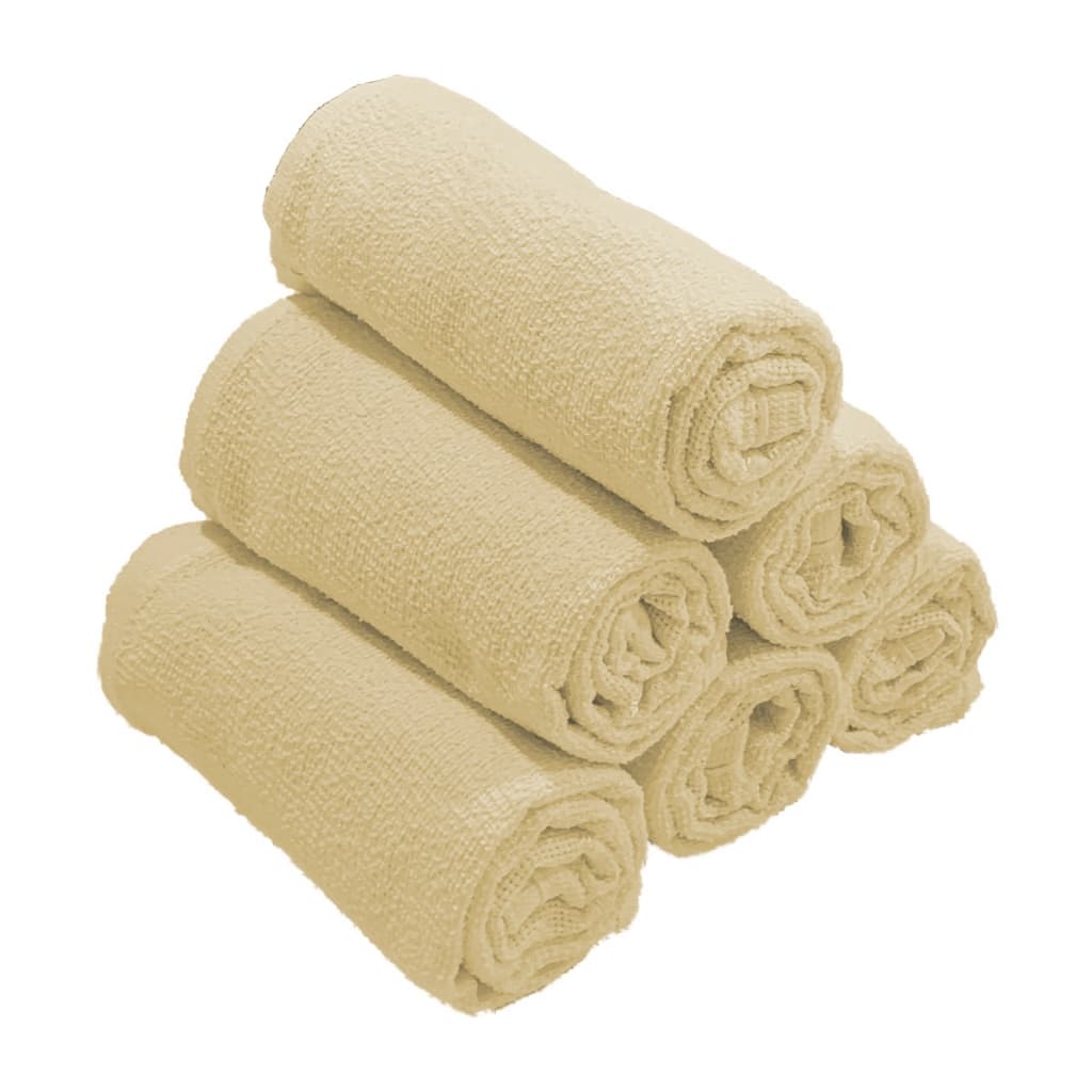 10 Toalha Amarelo Bebe P/ Salão Beleza Lavabo Lavabinho 29x45 C/ Barra Bordar P/ Mão Rosto Academia