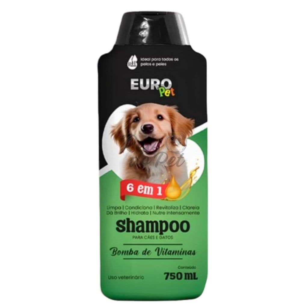 Shampoo EuroPet Bomba de Vitamina 6 em 1 Para Cães e Gatos 750ml