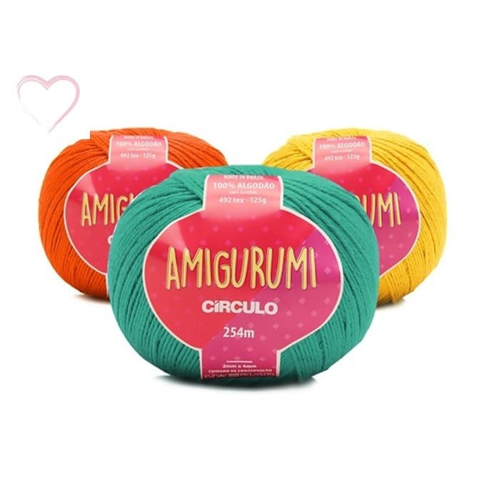 Kit Fio Amigurumi com 2 unidades - Círculo - 125g e 254m - Tricô, Crochê - Escolha as cores no chat
