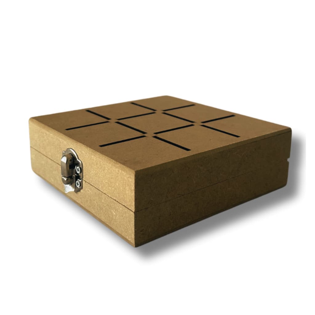Jogo da Velha em Madeira  Compacto, Elegante e Dobrável, Ideal para Família, Decoração e Presente