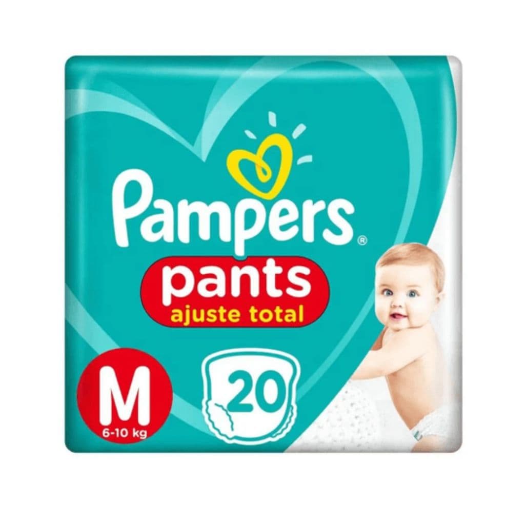 Fralda Infantil Pampers Pants Ajuste Total M Com 20 Unidades