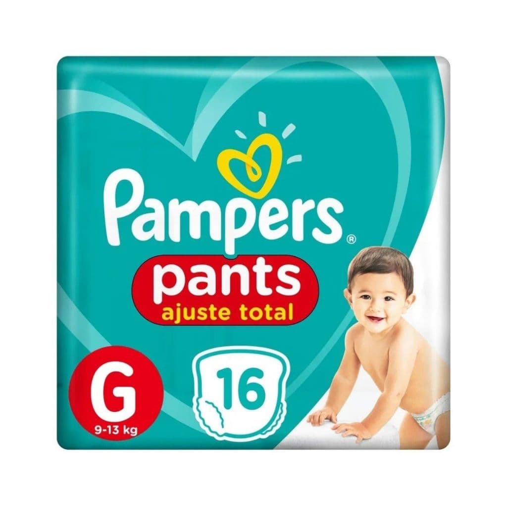 Fralda Infantil Pampers Pants Ajuste Total G Com 16 Unidades
