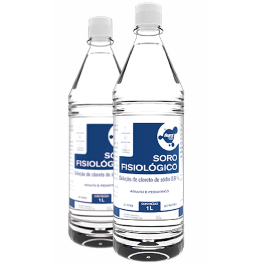 Soro de 1litro Soro Fisiológico Hearst 1L- Kit com 2 unidades