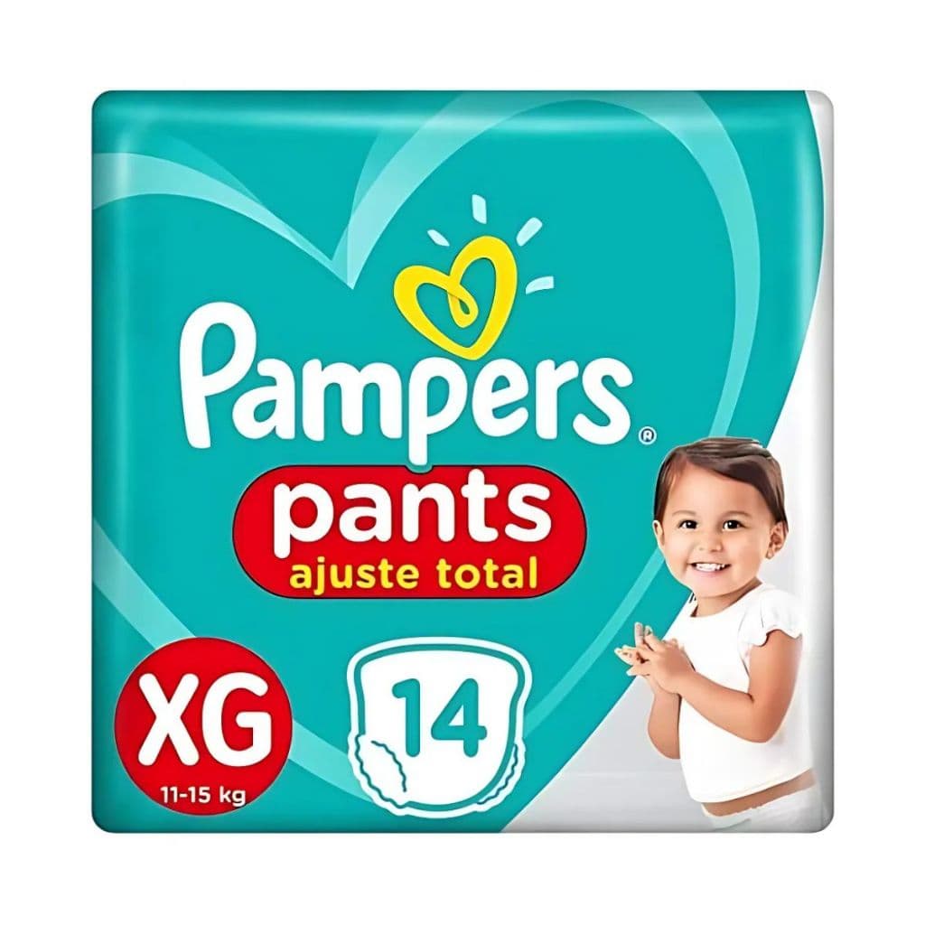 Fralda Infantil Pampers Pants Ajuste Total XG Com 14 Unidades