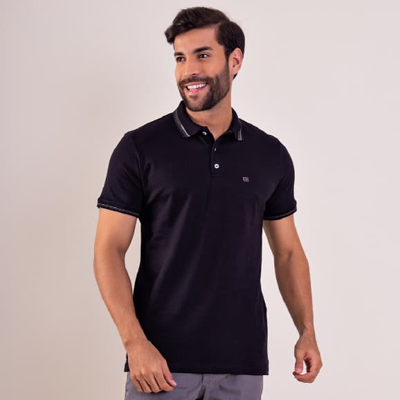 Camisa Polo Masculina Casual Social Slim Algodão Premium