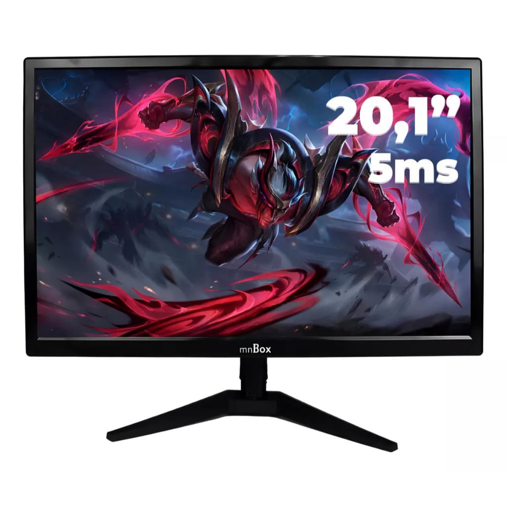 Monitor Gamer Tela Led 20,1 Polegadas Monitor HD 20 Preto knup