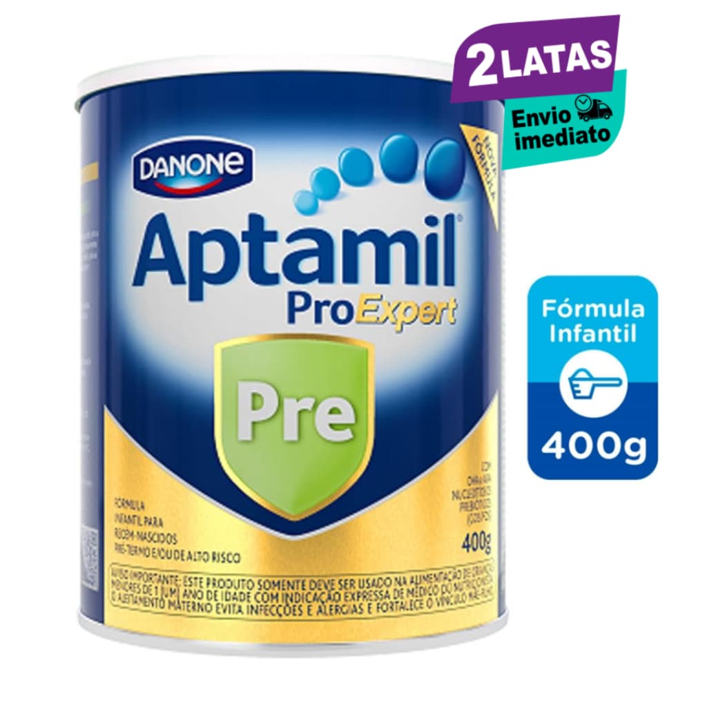 2 Latas- Aptamil Proexpert Pre -Fórmula Infantil Em Pó Danone 400g