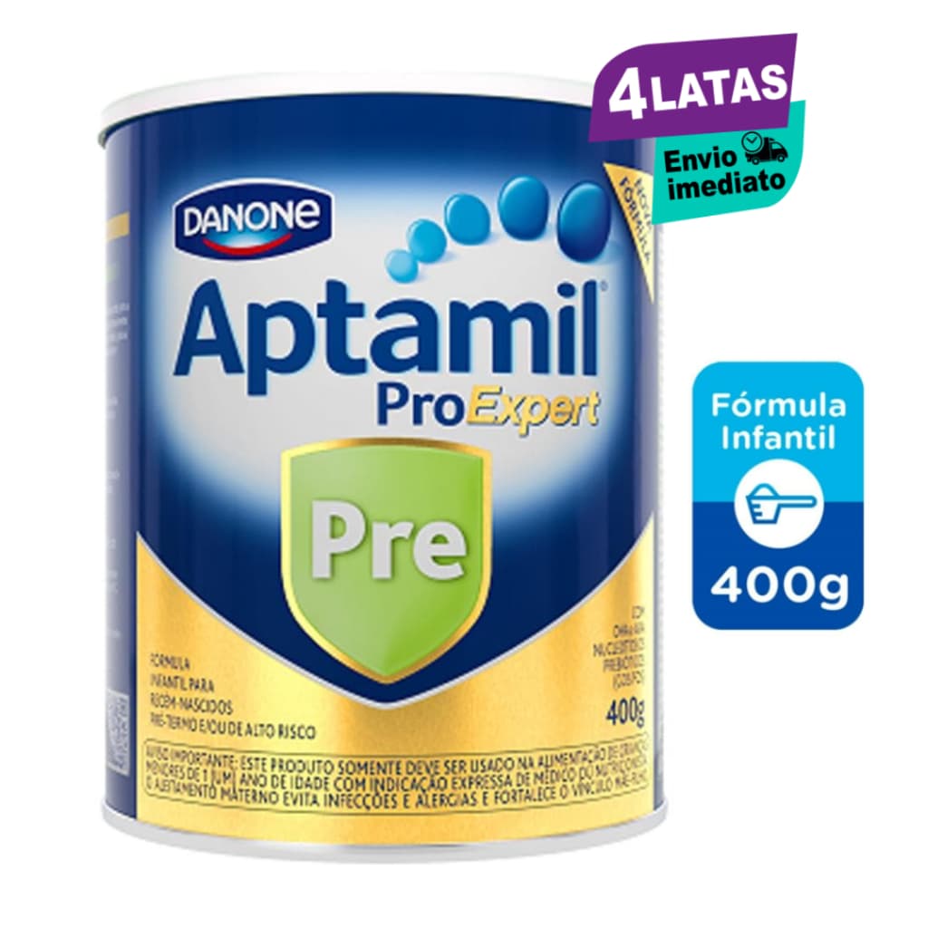 4 Latas- Aptamil Proexpert Pre -Fórmula Infantil Em Pó Danone 400g
