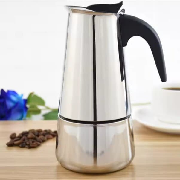 Cafeteira Italiana Inox Premium 6 Xícaras em Inox Café Expresso Moka