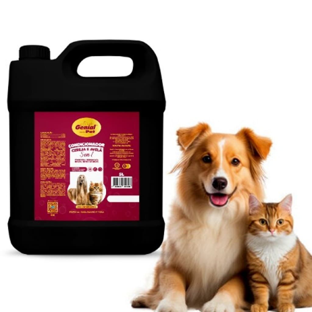 Condicionador Shampoo Para Cachorro E Gato Pet Shop Cereja e Avelã Banho e Tosa 5L
