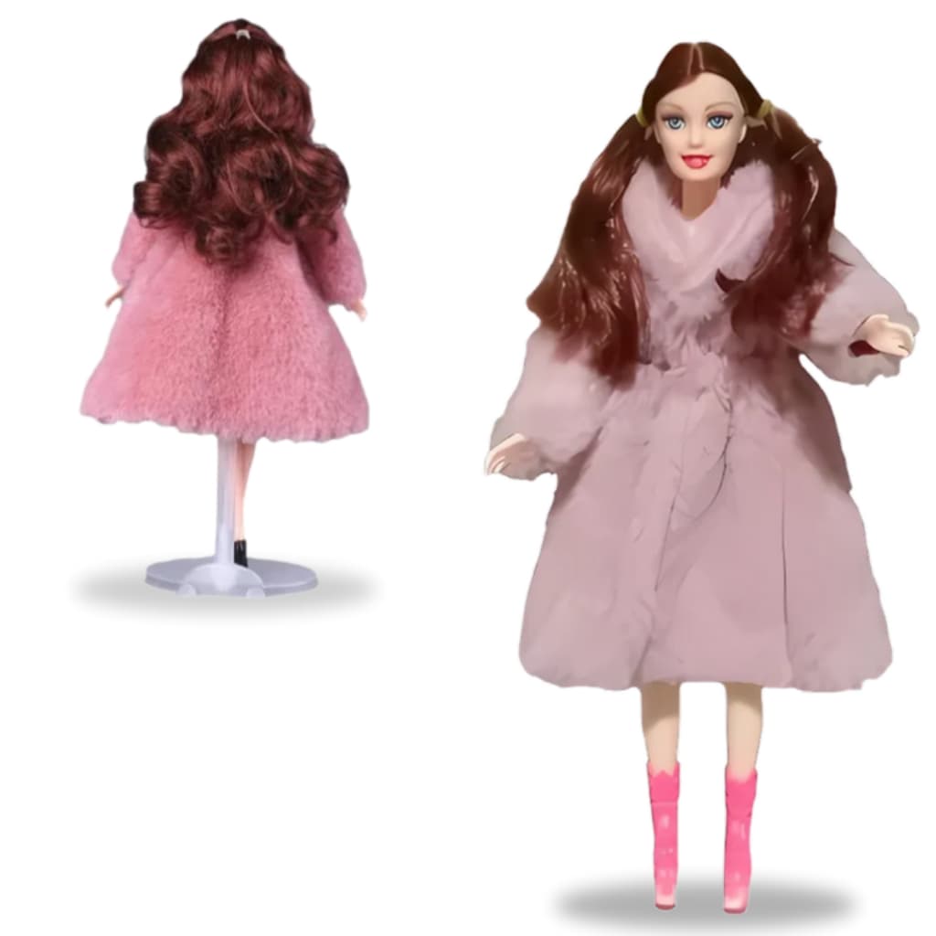 Boneca Articulada Infantil Princesa Fada ou Fashionista ou Princesas + 6 Vestidos