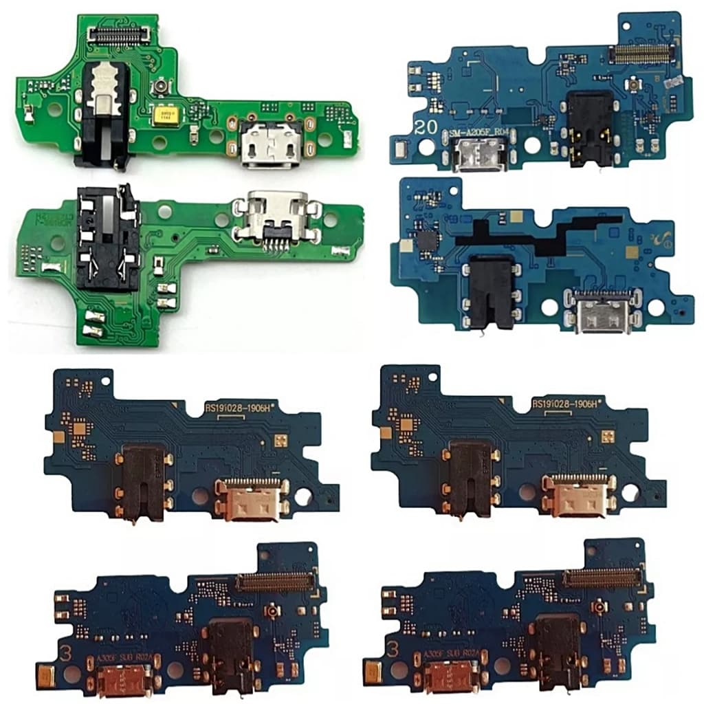 Conector de  Carga Placa  USB Samsung A10, A20S e Samsung A30S Kit 04 Unidades