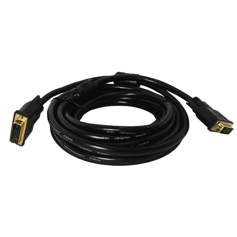 Cabo Monitor Computador  Dvi 24+1 x Dvi 24+1 com 5,00 Metros com filtro Dual Link Gamer Jogos
