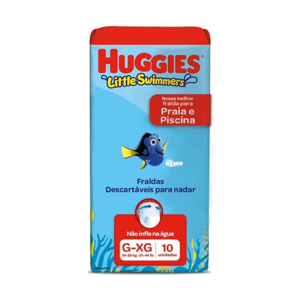 Fralda Infantil Para Nadar Huggies Little Swimmers G/XG 10 Unidades