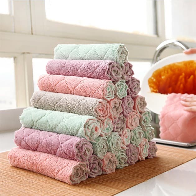 Pano Absorvente Anti Óleo Para Cozinha / Toalha De Limpeza / Toalha De Mesa 24*14cm